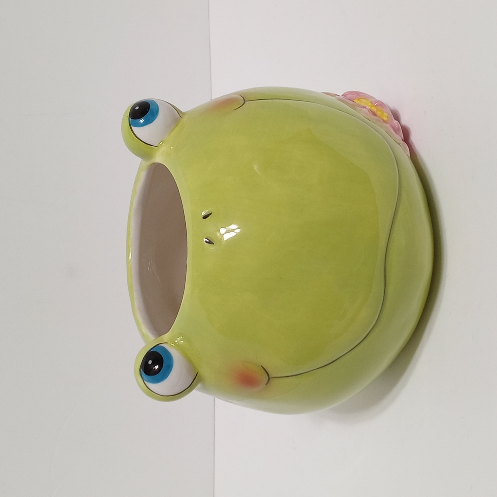 Burton & Burton Frog Planter Vase Bright Green "Leapin' Lilly"